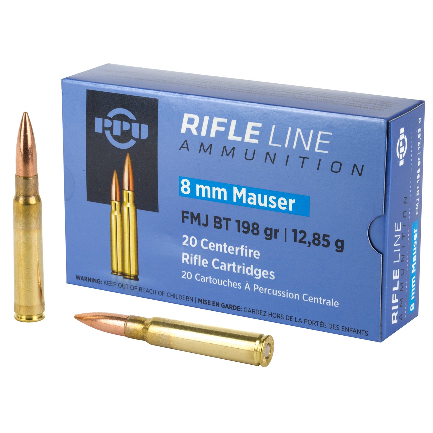 PPU 8MM MAUSER 198GR FMJ 20/200