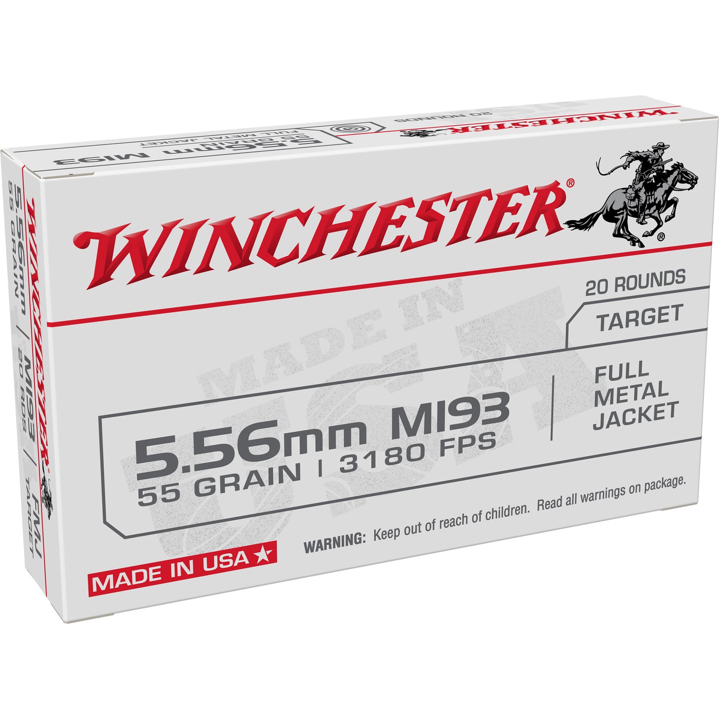 WINCHESTER M193 556NATO 55GR FMJ 20/1000