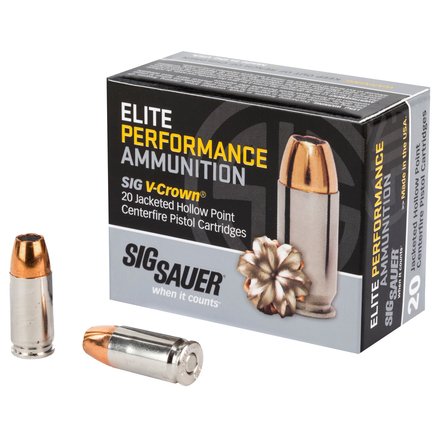 SIG AMMO 9MM 124GR JHP 20/200