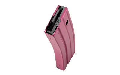 Duramag AR-15 .223/5.56 Pink Aluminum 10/30 Magazine w/ Black Follower (Blocked)