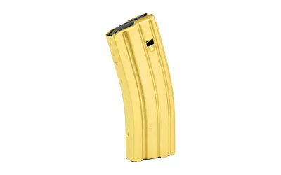 Duramag AR-15 .223/5.56 Desert Gold Aluminum 10/30 Magazine w/ Black Follower (Blocked)