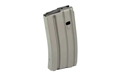 Duramag AR-15 .223/5.56 Grey Aluminum Magazine 10/20 w/ Black Follower (Blocked)
