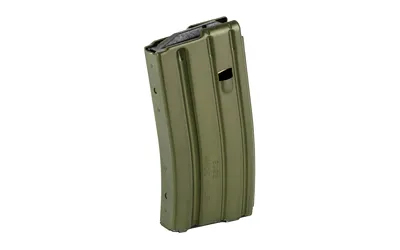 Duramag AR-15 .223/5.56 OD Green Aluminum Magazine 10/20 w/ Black Follower (Blocked)