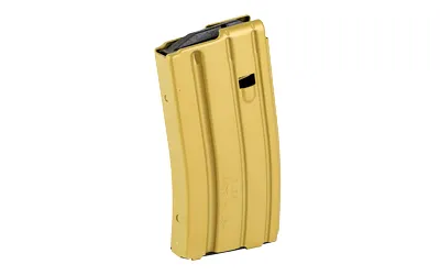 Duramag AR-15 .223/5.56 Desert Gold Aluminum Magazine 10/20 w/ Black Follower (Blocked)