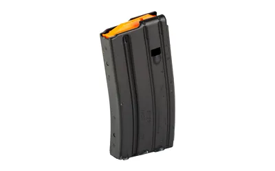 Duramag AR-15 .223/5.56 Aluminum 10/20 Magazine w/ Orange Follower (Blocked)